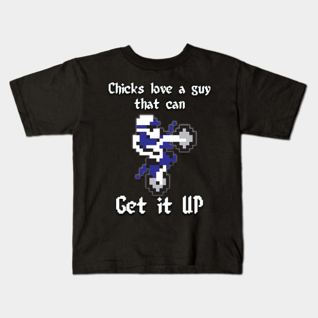 Get it up Excite Bike Blue Kids T-Shirt by Destro